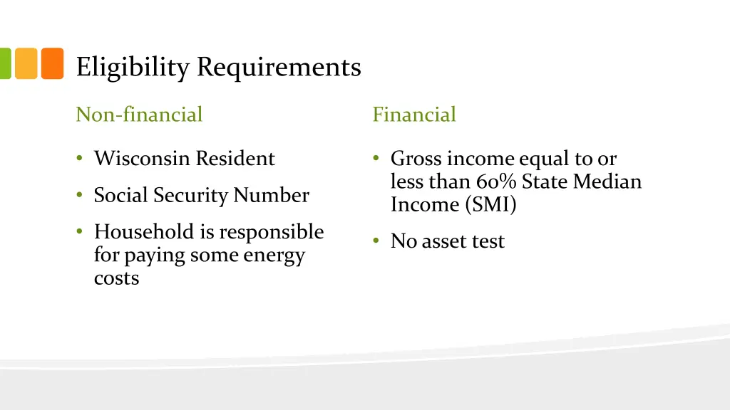 eligibility requirements