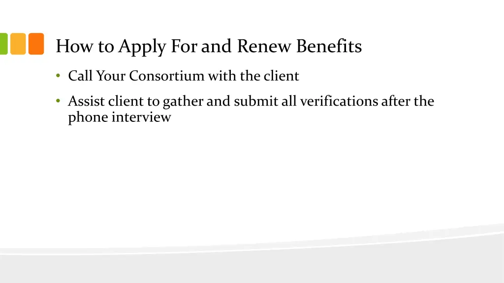 how to apply for and renew benefits