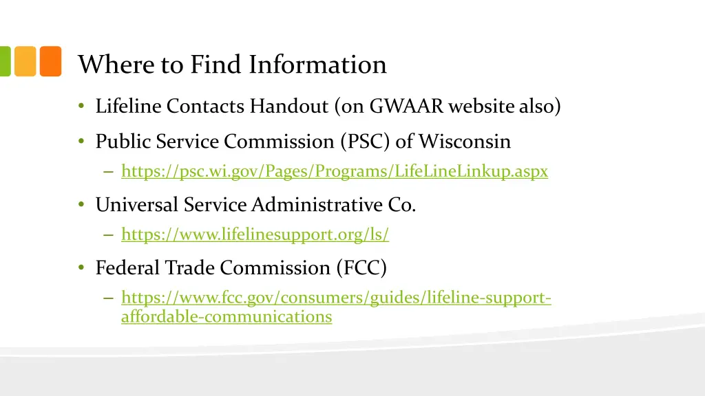 where to find information