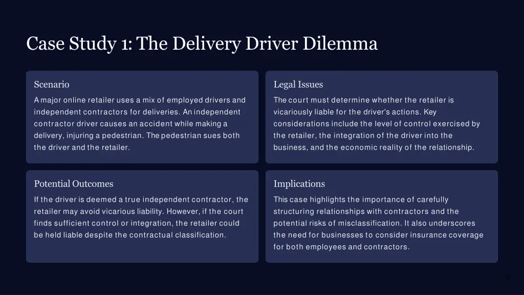 case study 1 the delivery driver dilemma