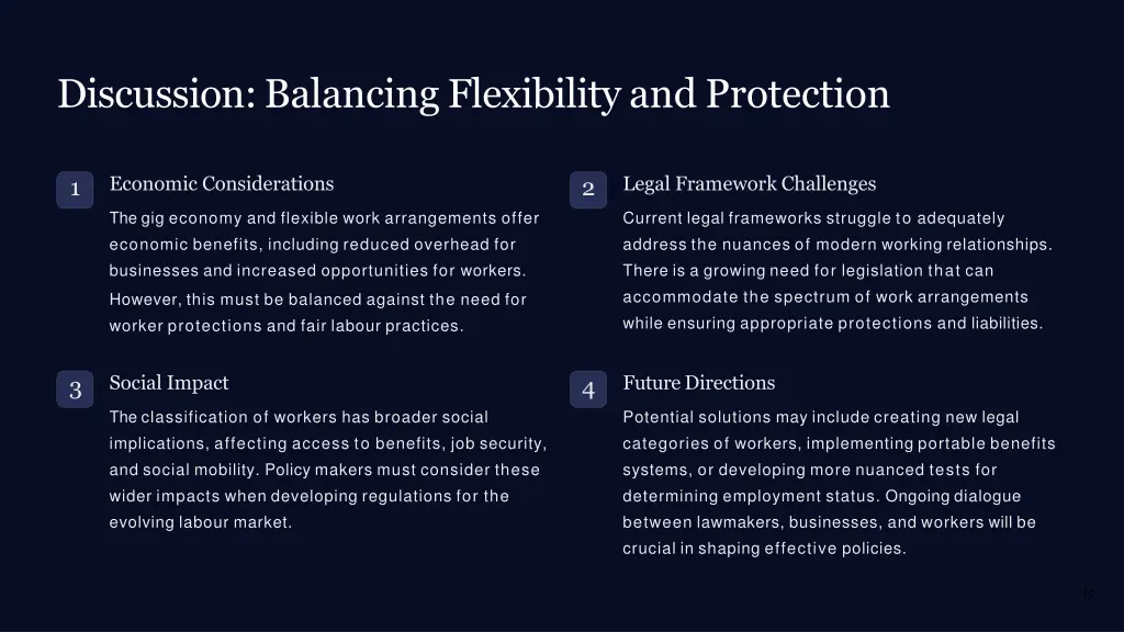 discussion balancingflexibility and protection