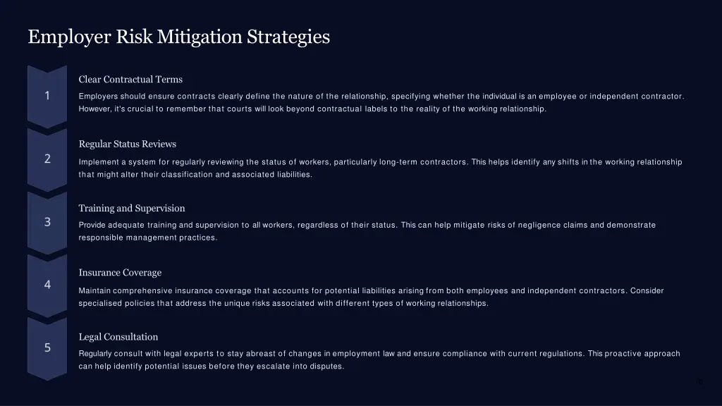 employer riskmitigation strategies