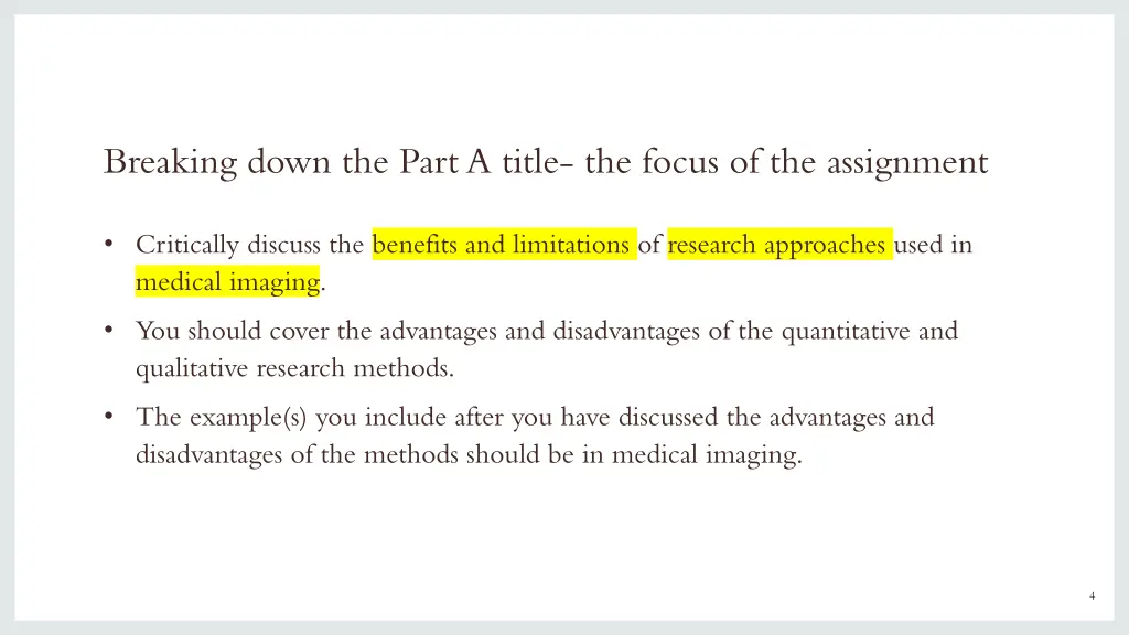 breaking down the part a title the focus