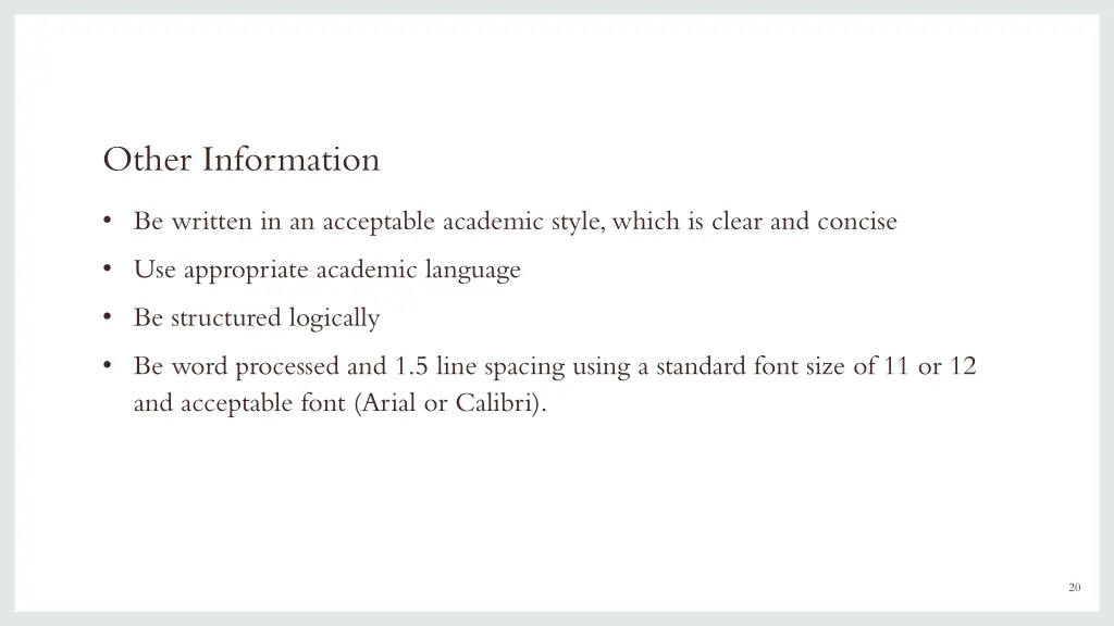 other information
