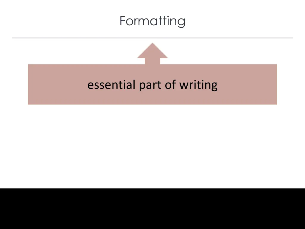 formatting