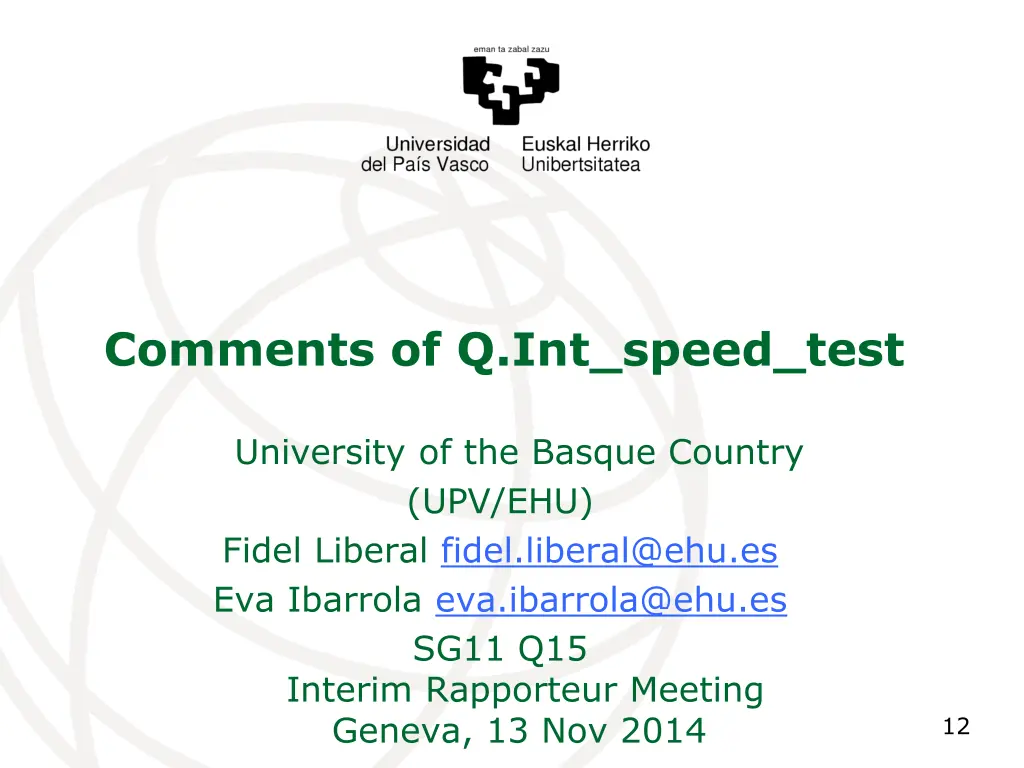 comments of q int speed test