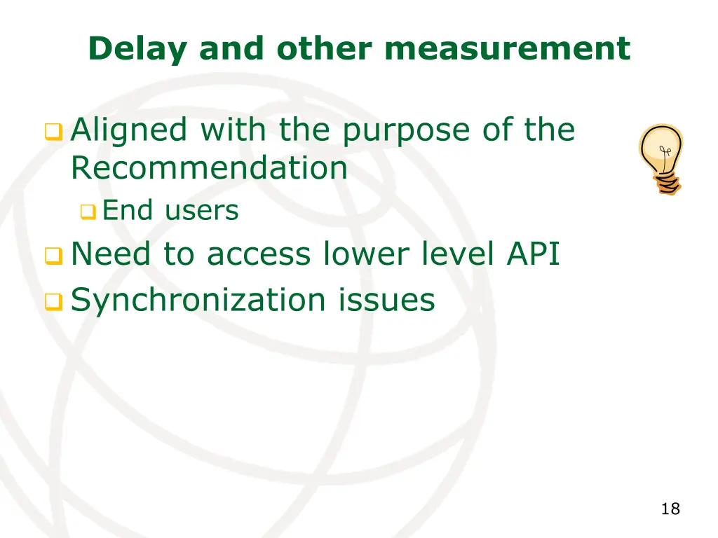 delay and other measurement
