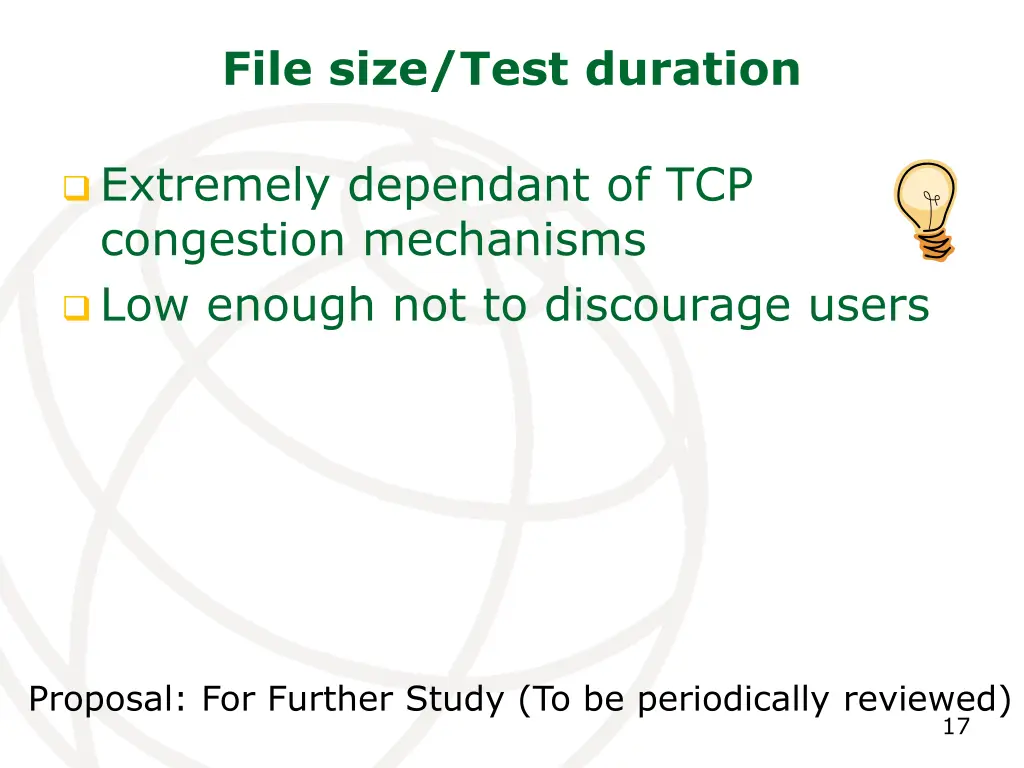 file size test duration