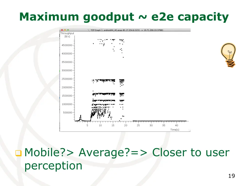 maximum goodput e2e capacity