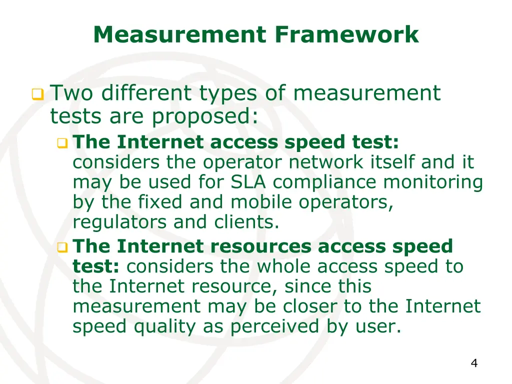 measurement framework