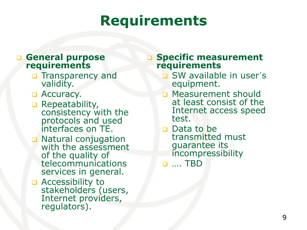requirements