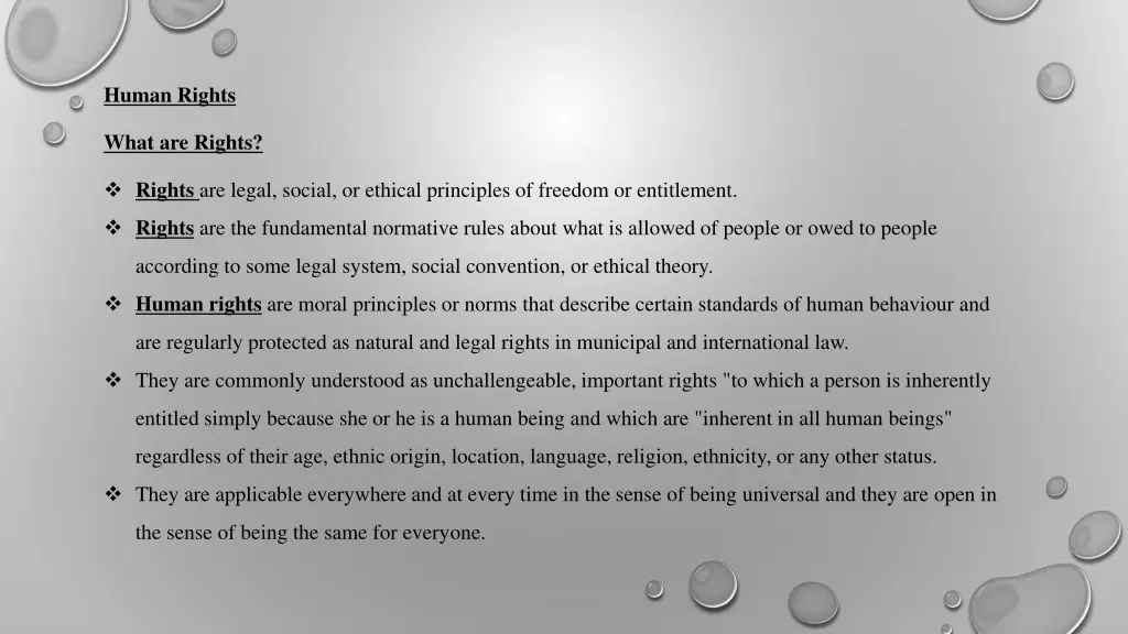 human rights