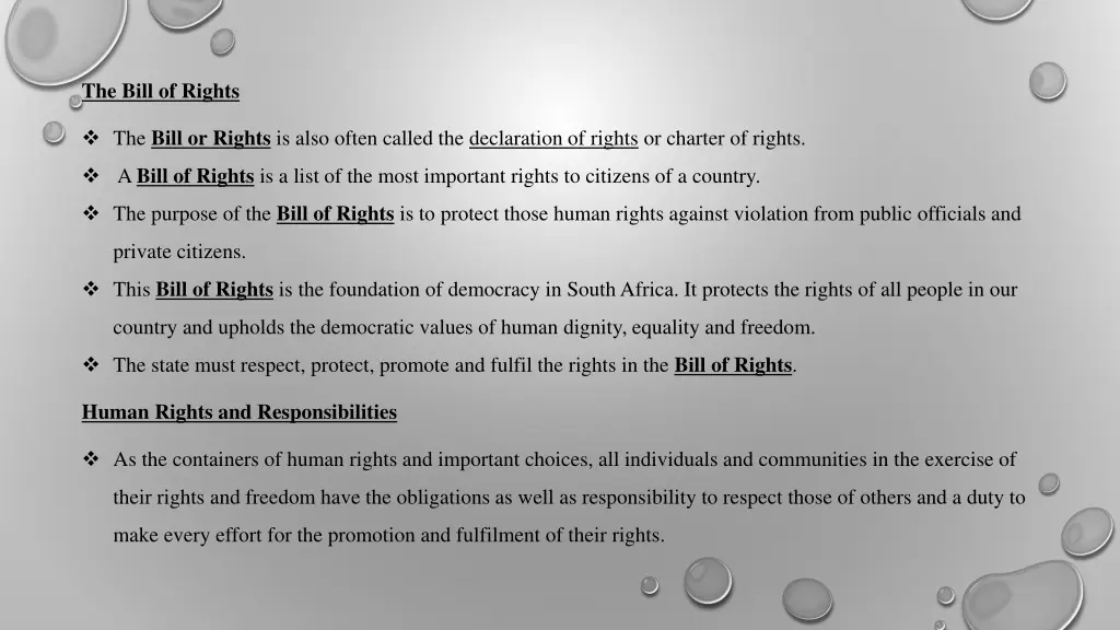 the bill of rights