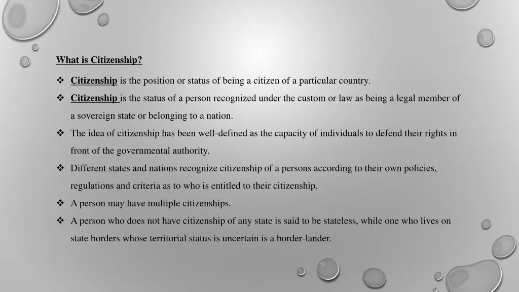 what is citizenship