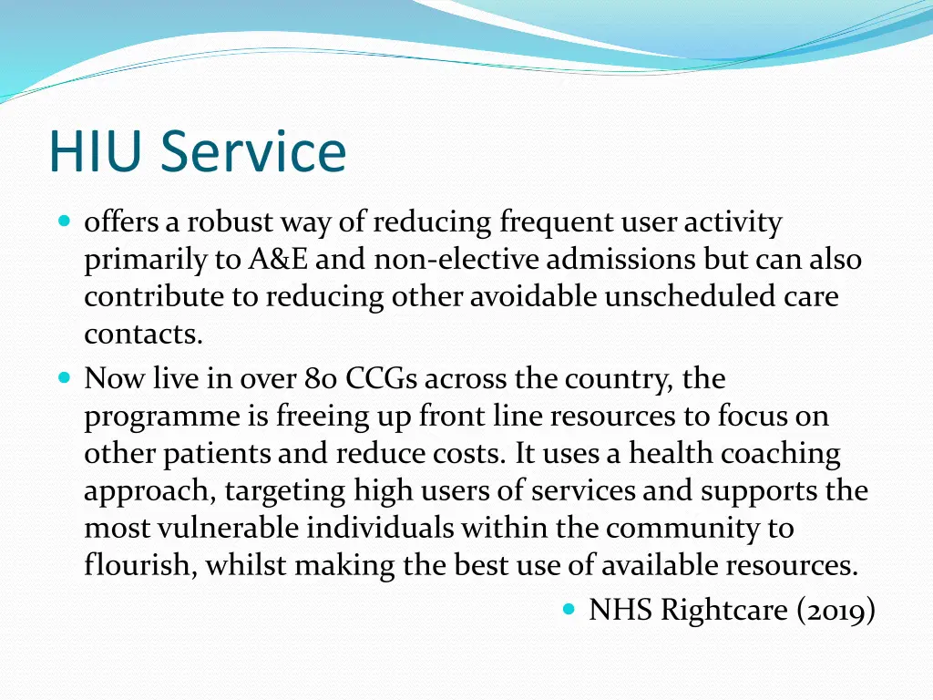 hiu service