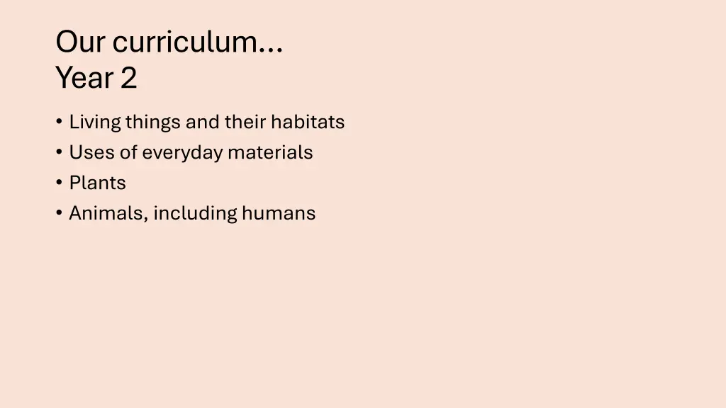 our curriculum year 2