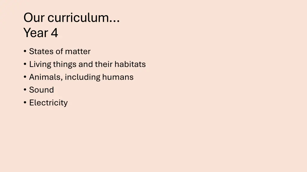 our curriculum year 4