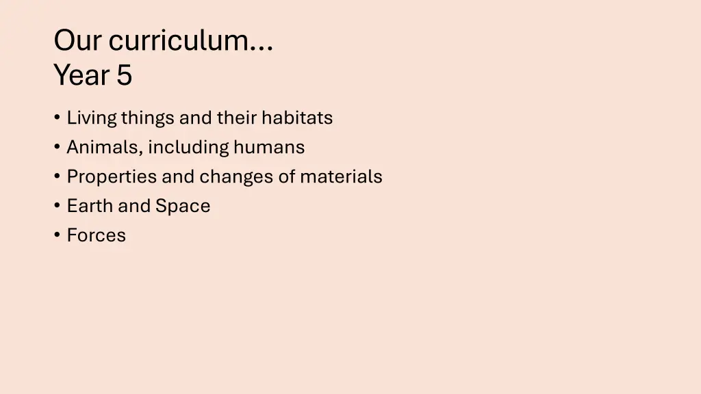 our curriculum year 5