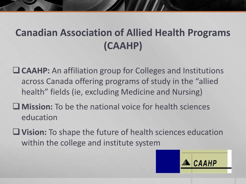canadian association of allied health programs