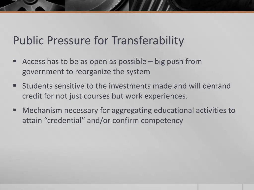 public pressure for transferability