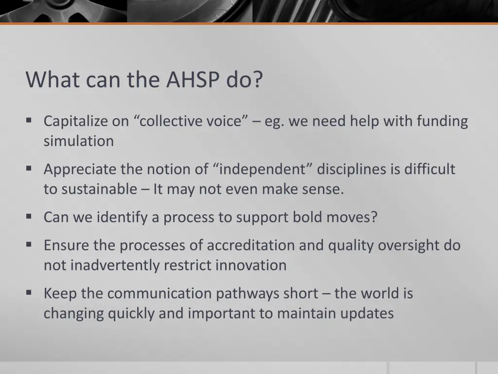 what can the ahsp do