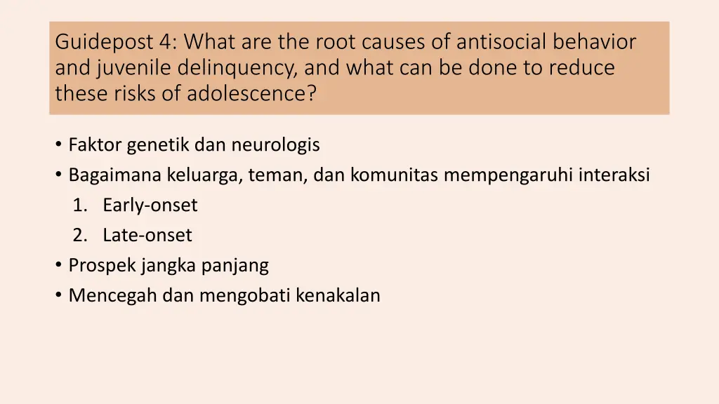 guidepost 4 what are the root causes
