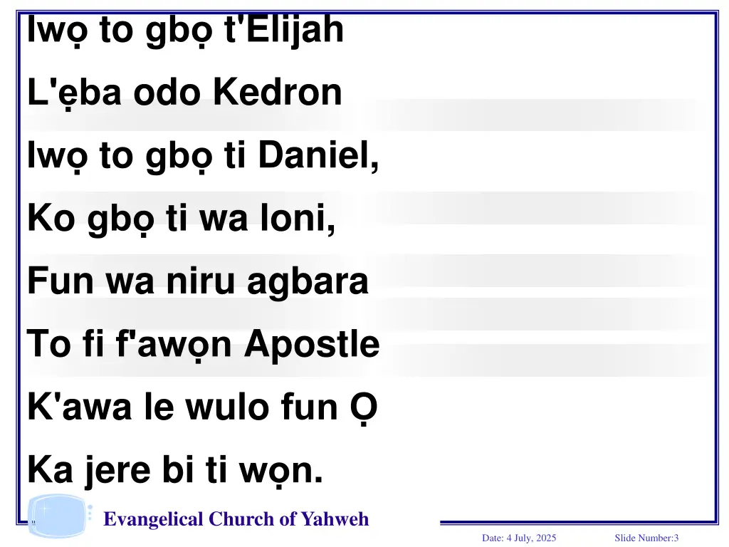 iw to gb t elijah l ba odo kedron