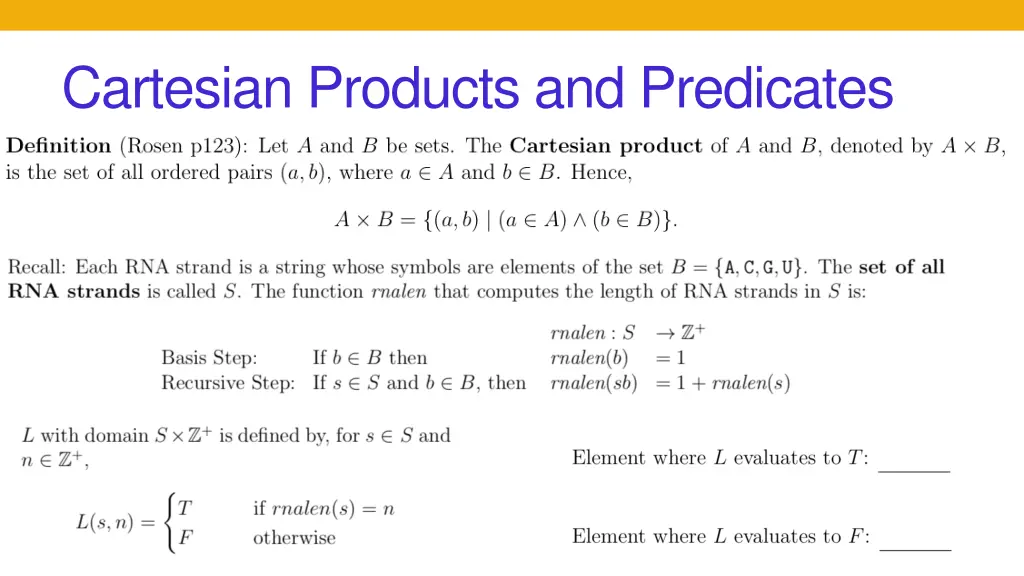 cartesian products and predicates