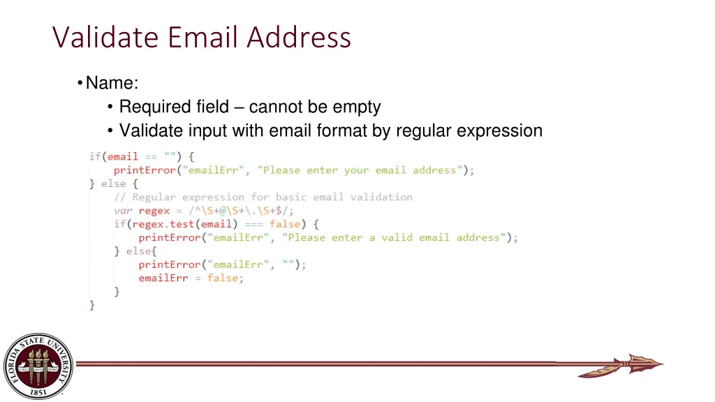 validate email address
