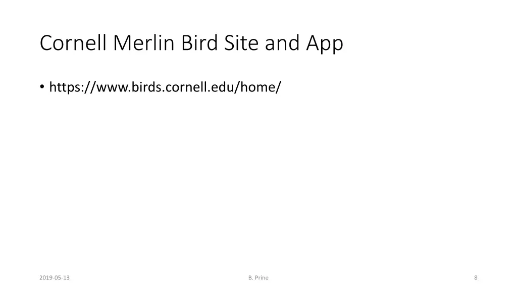 cornell merlin bird site and app