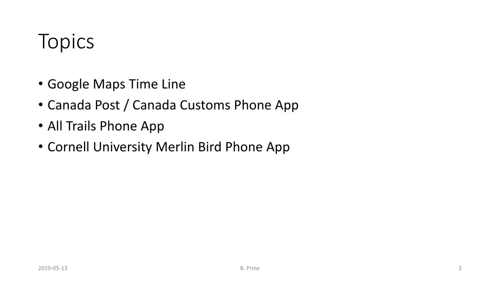 topics
