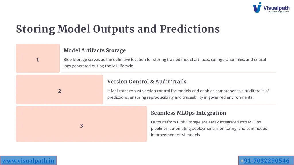 storing model outputs and predictions