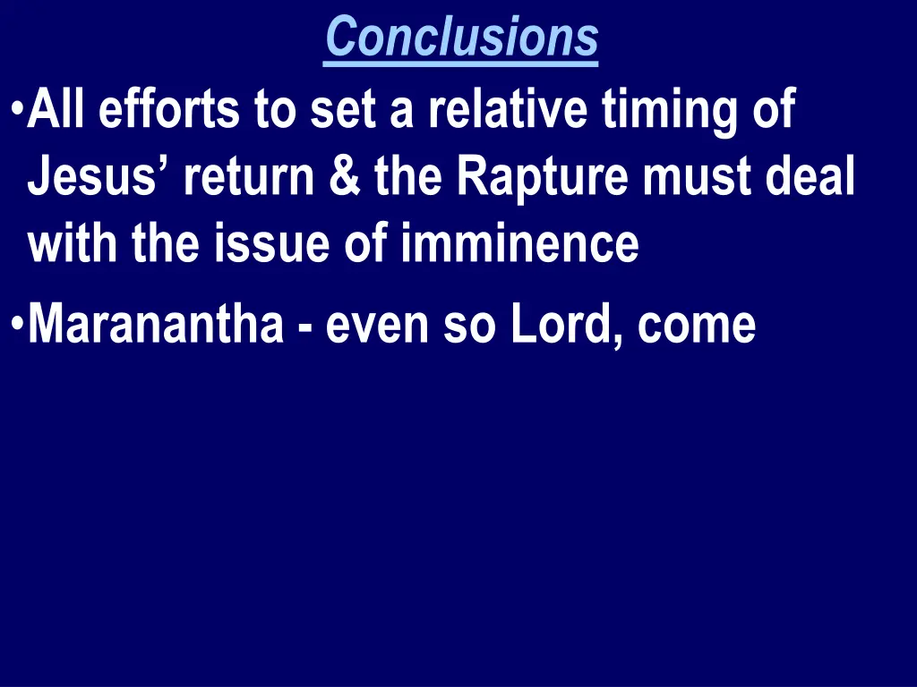 conclusions 1