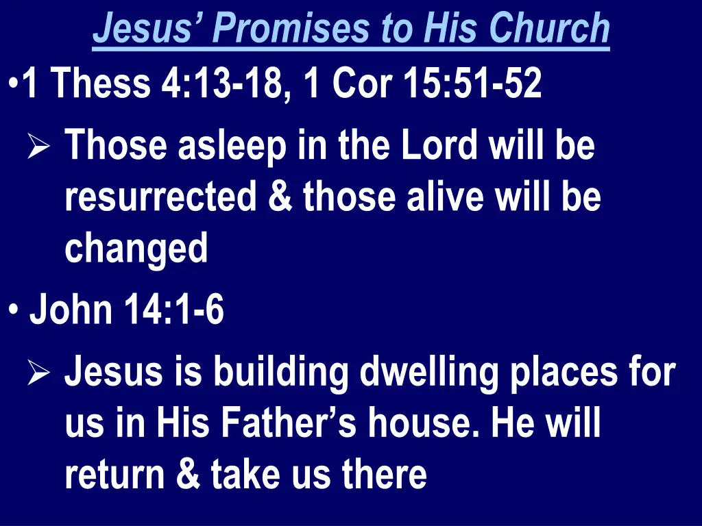 jesus promises to his church 1 thess