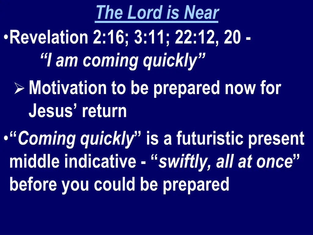 the lord is near 1
