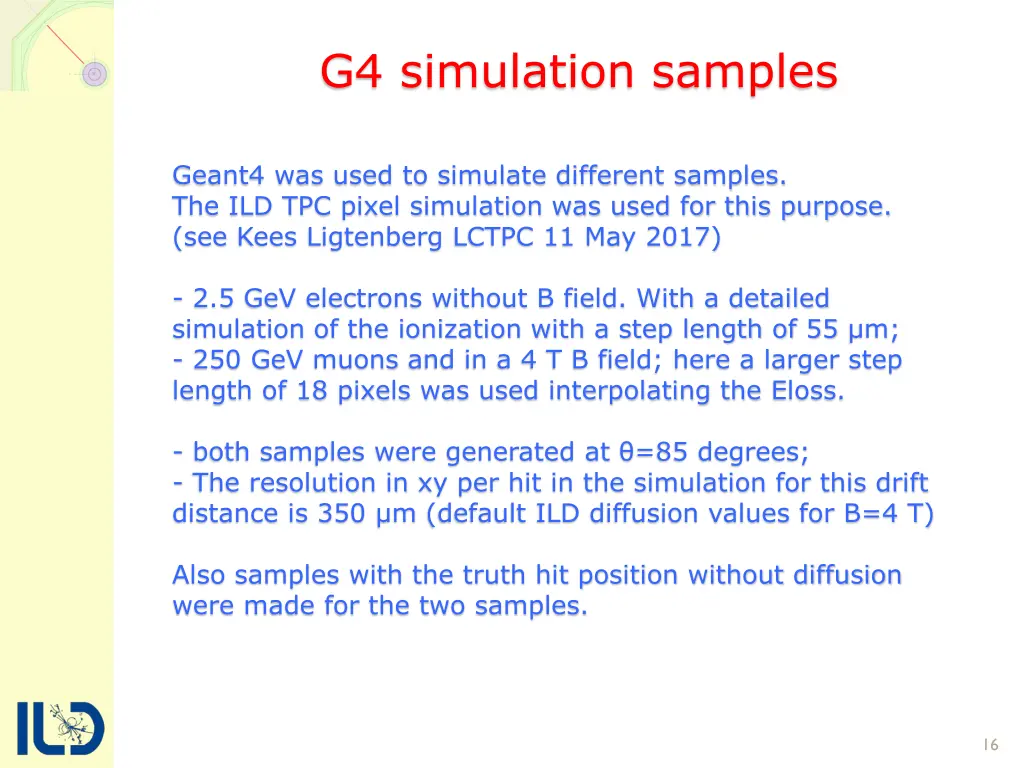 g4 simulation samples