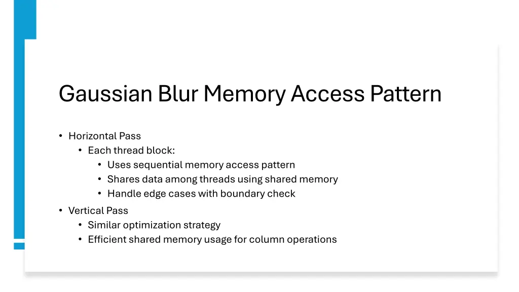 gaussian blur memory access pattern