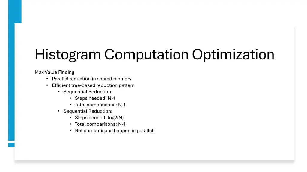 histogram computation optimization