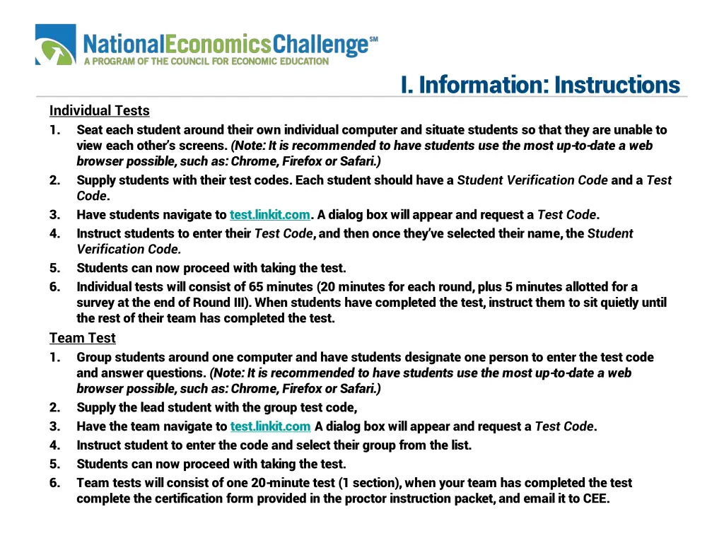 i information instructions