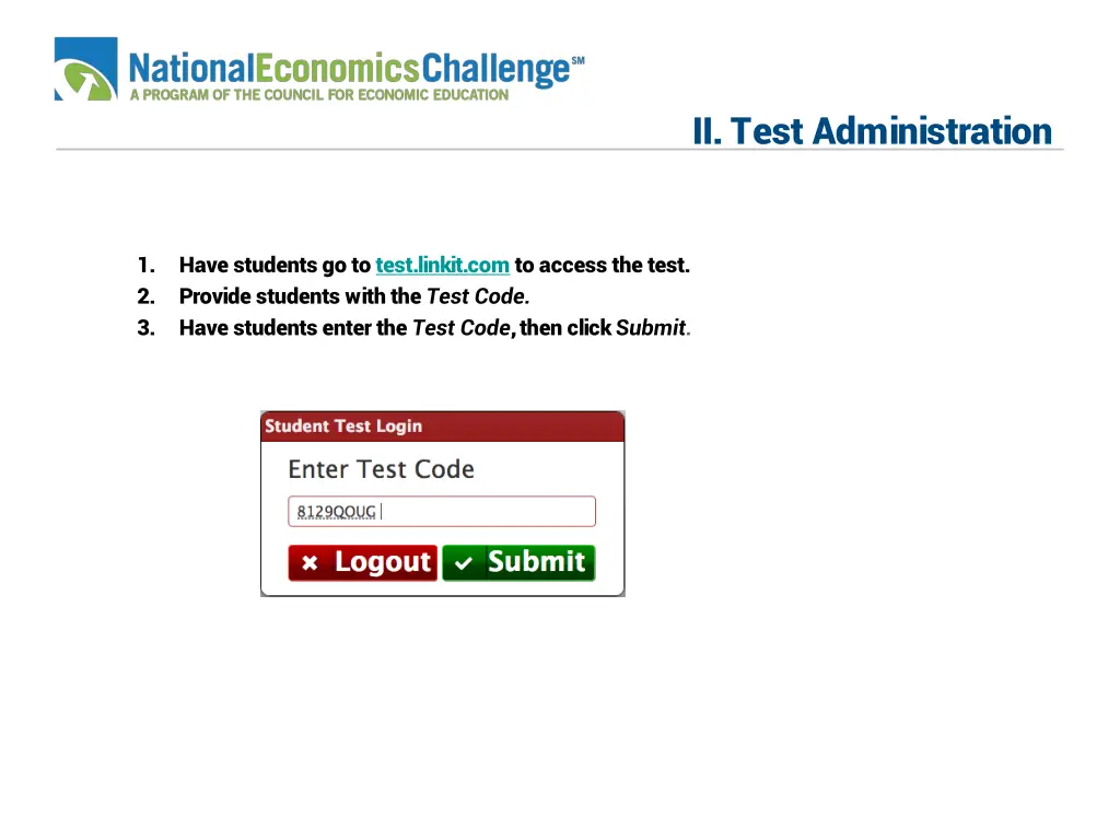ii test administration