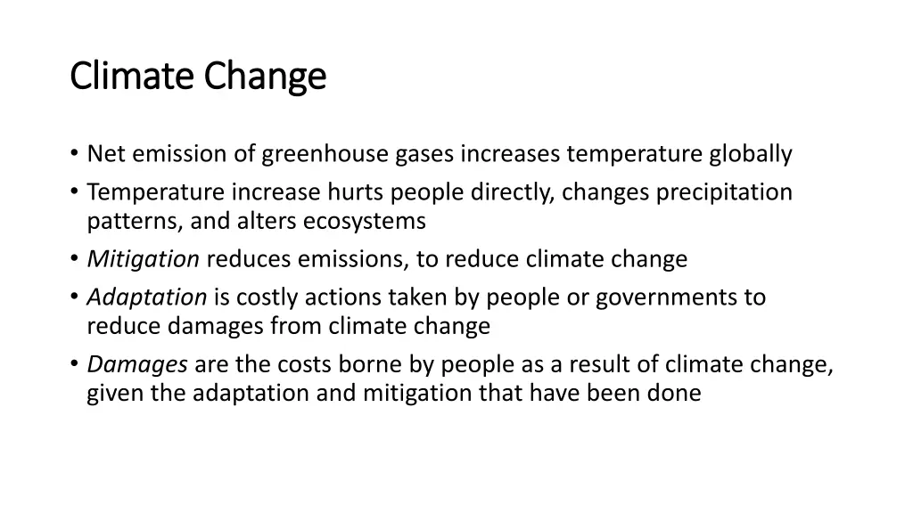 climate change climate change