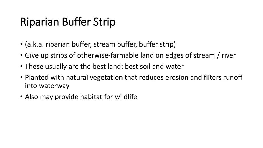 riparian buffer strip riparian buffer strip