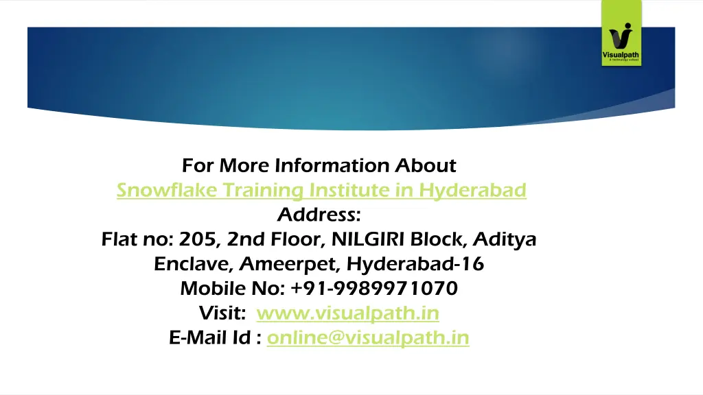 for more information about snowflake training