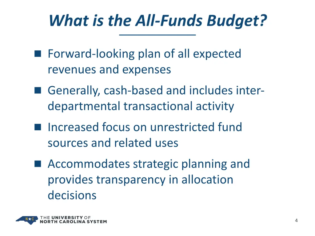 what is the all funds budget 1