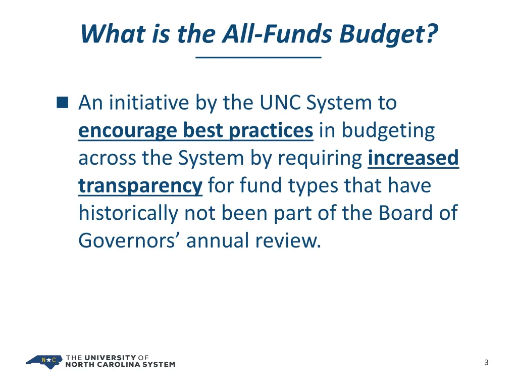 what is the all funds budget
