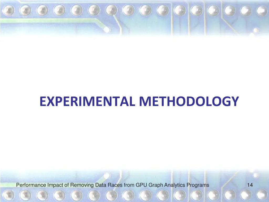 experimental methodology