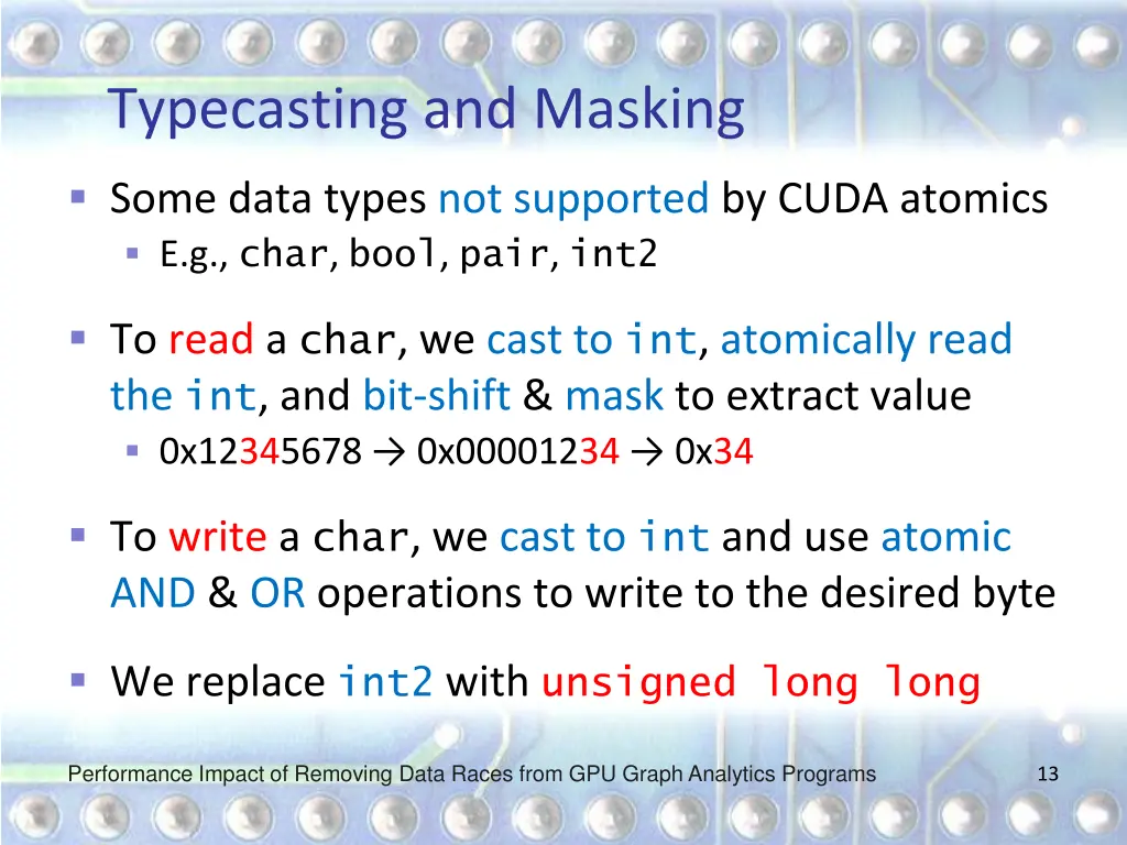 typecasting and masking