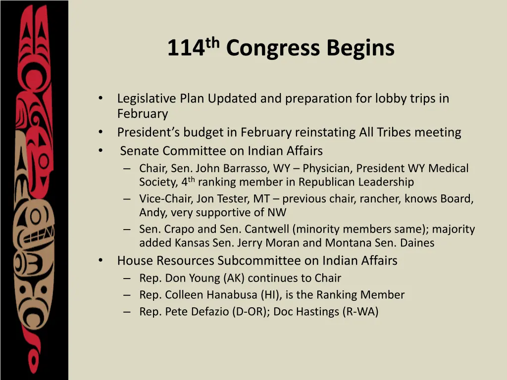 114 th congress begins