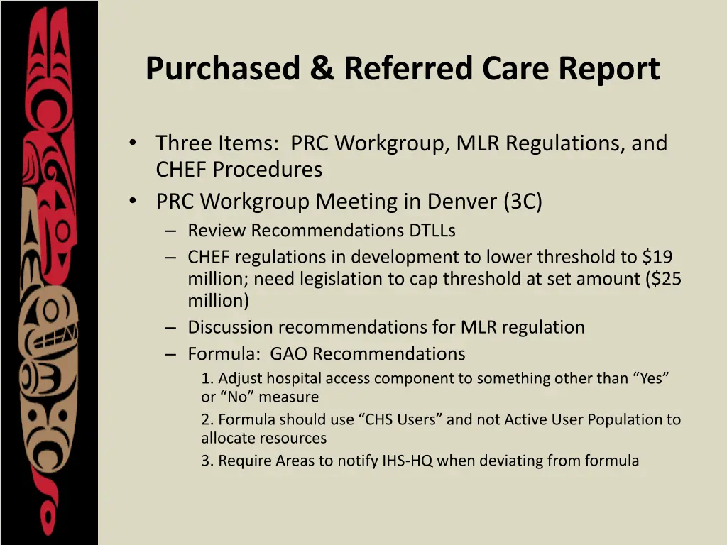 purchased referred care report