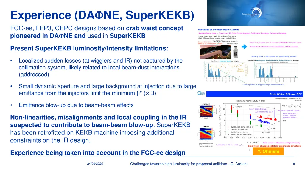 experience da ne superkekb fcc ee lep3 cepc